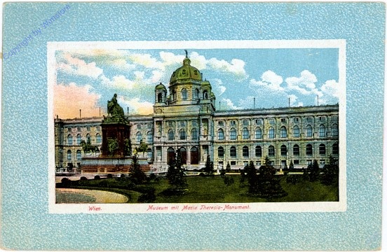 ak104061 Wien 1, Museum mit Maria Theresia-Denkmal
