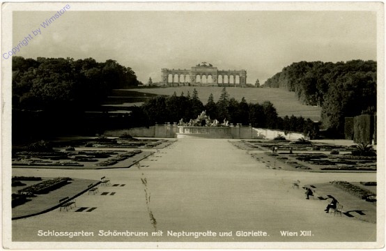 ak104129 Wien 13, Schönbrunn, Neptungrotte und Gloriette, Schlosspark