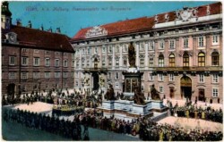 Wien 1, K.k. Hofburg, Franzensplatz mit Burgwache