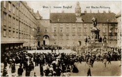 Wien 1, Innerer Burghof mit Wache-Ablösung