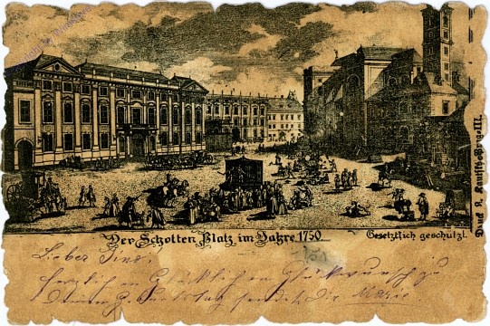 Wien 1, Der Schotten Platz im Jahre 1750
