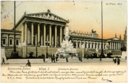 Wien 1, Reichsraths-Palast, Parlaments-Brunnen