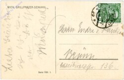 ak104313a Wien 1, Grillparzer-Denkmal