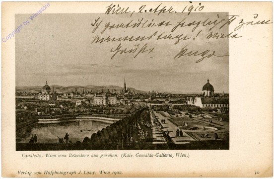 Wien 3, Canaletto. Wien vom Belvedere aus gesehen