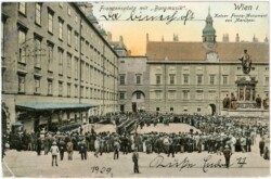 Wien 1, Franzensplatz mit "Burgmusik"