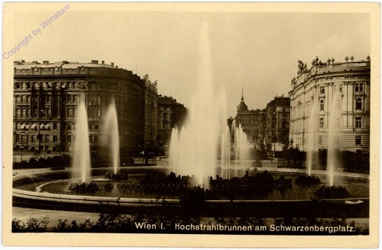 Wien 1, Hochstrahlbrunnen am Schwarzenbergplatz