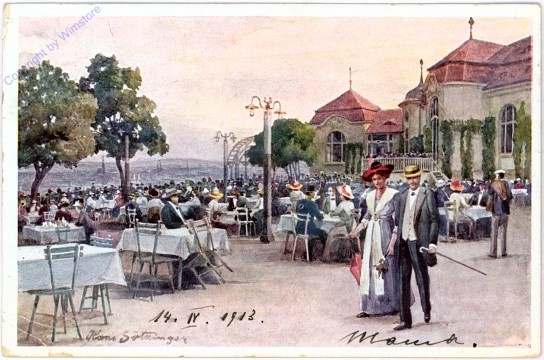 Wien 19, Cobenzl, Schloßhotel, Terrasse