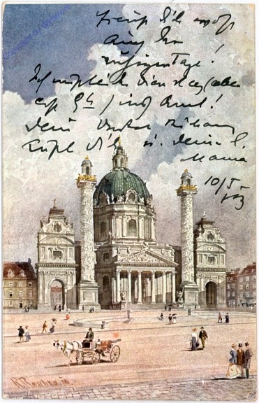 ak104463 Wien 4, Karlskirche