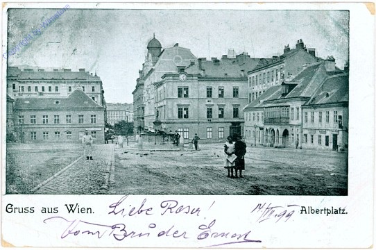 ak104469 Wien 8, Albertplatz, Gruss aus Wien