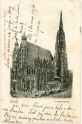 Wien 1, Stefanskirche, Gruss aus Wien