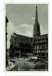 Wien 1, Stock im Eisen-Platz, Stefansdom vom Graben aus