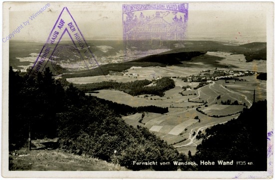 Hohe Wand, Fernsicht vom Wandeck