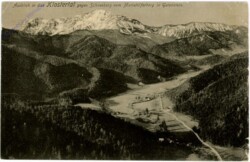 Gutenstein, Ausblick in das Klostertal gegen Schneeberg vom Mariahilferberg