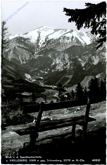 Breitenstein, Blick von der Speckbacherhütte