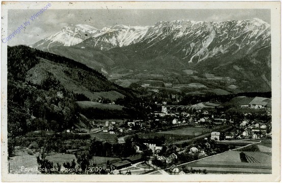 Payerbach, mit Raxalpe
