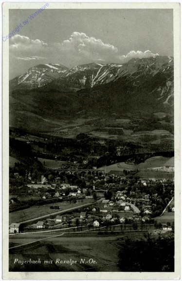 Payerbach, mit Raxalpe