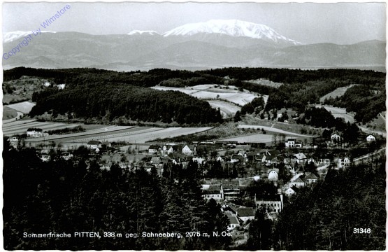 ak105476 Pitten, gegen Schneeberg
