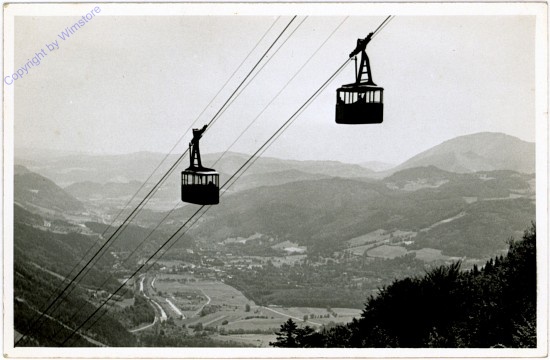 Rax, Raxbahn, Tiefblick auf Reichenau