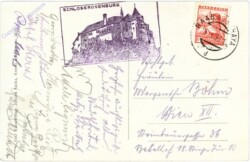 Rosenburg am Kamp, Blick vom Zwinger gegen Süden mit dem Wartturm