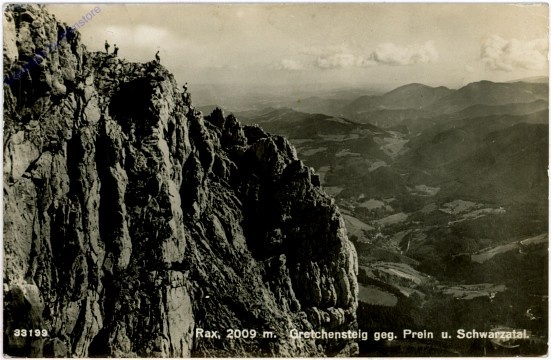 Rax, Gretchensteig gegen Prein und Schwarzatal