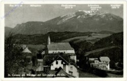 St. Corona, Ortsansicht mit Schneeberg