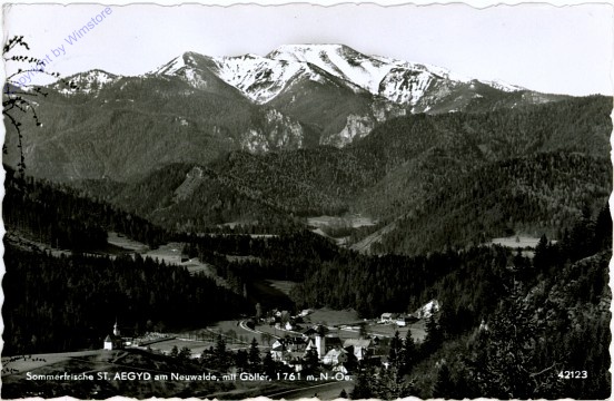 St. Aegyd am Neuwalde, Ortsansicht mit Göller