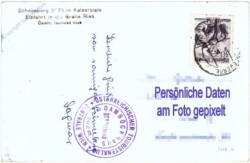 Schneeberg, Kaiserstein, Einfahrt in die Breite Ries