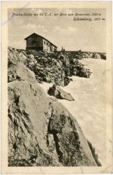 Schneeberg, Fischerhütte mit Blick zum Kaiserstein