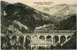 Semmering, Kalte Rinne mit Orthof und Raxalpe