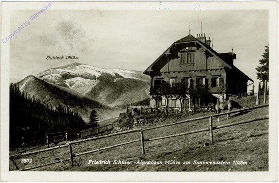 Sonnwendstein, Friedrich Schüler-Alpenhaus