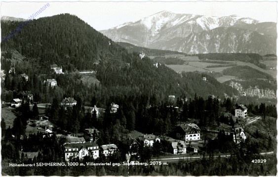 Semmering, Villenviertel gegen Schneeberg