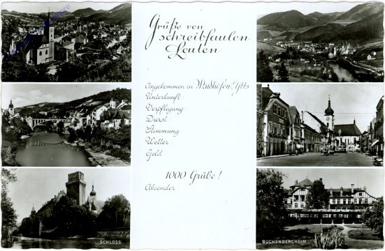 ak105897 Waidhofen an der Ybbs, Grüße von schreibfaulen Leuten