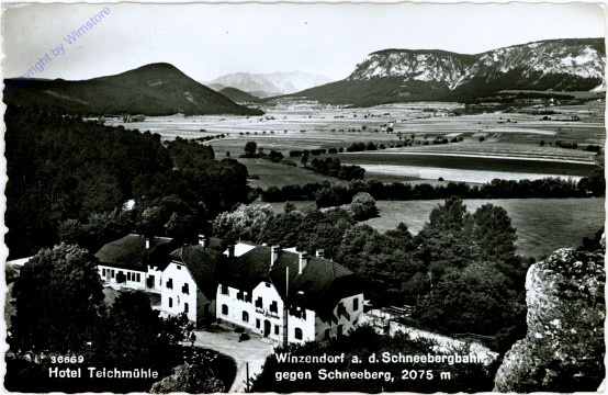 ak105943 Winzendorf, gegen Schneeberg, Hotel Teichmühle