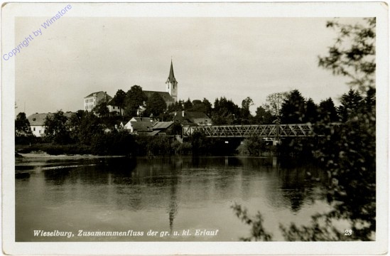 Wieselburg, Zusammenfluss der großen und kleinen Erlauf