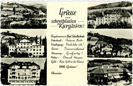 Bad Schallerbach, Grüße von schreibfaulen Kurgästen