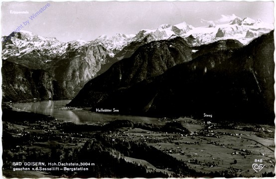 Bad Goisern, Hoher Dachstein, gesehen von der Sessellift-Bergstation