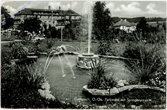 Gallspach, Parkmotiv mit Springbrunnen