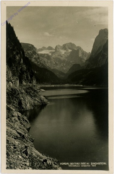 Gosau, Vorderer Gosau-See mit Dachstein
