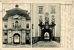 Kremsmünster, Einfahrt in das Stift und in den Prälatenhof