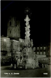 Linz an der Donau, bei Nacht