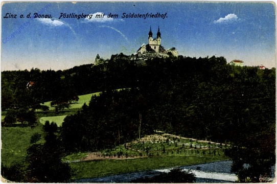 ak106532 Linz an der Donau, Pöstlingberg mit dem Soldatenfriedhof