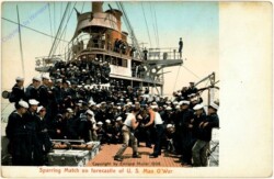 U.S. "Man O'War", Sparring Match on forecastle
