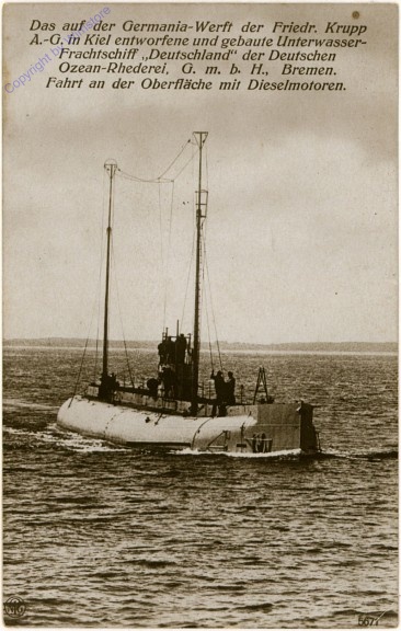 Unterwasser-Frachtschiff "Deutschland"