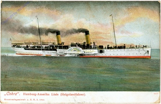 Dampfer "Cobra", Hamburg-Amerika Linie (Helgolandfahrer)