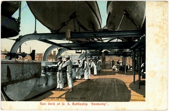 U.S. Battleship "Kentucky", Gun deck