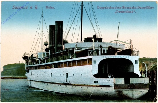 Doppelschrauben-Eisenbahn-Dampffähre "Deutschland", Sassnitz a.R., Hafen