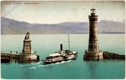 ak106995 Lindau im Bodensee, Hafenausfahrt