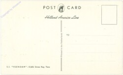 S.S. "Veendam", Holland-Amerika Line
