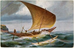 MG, Segelboot mit Auslegern, Ceylon