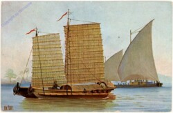 MG, Kleineres Transportboot mit Mattensegeln, Philippinen